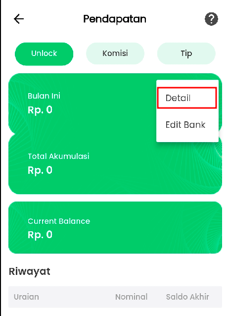 detail pendapatan