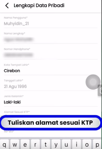 isi data diri